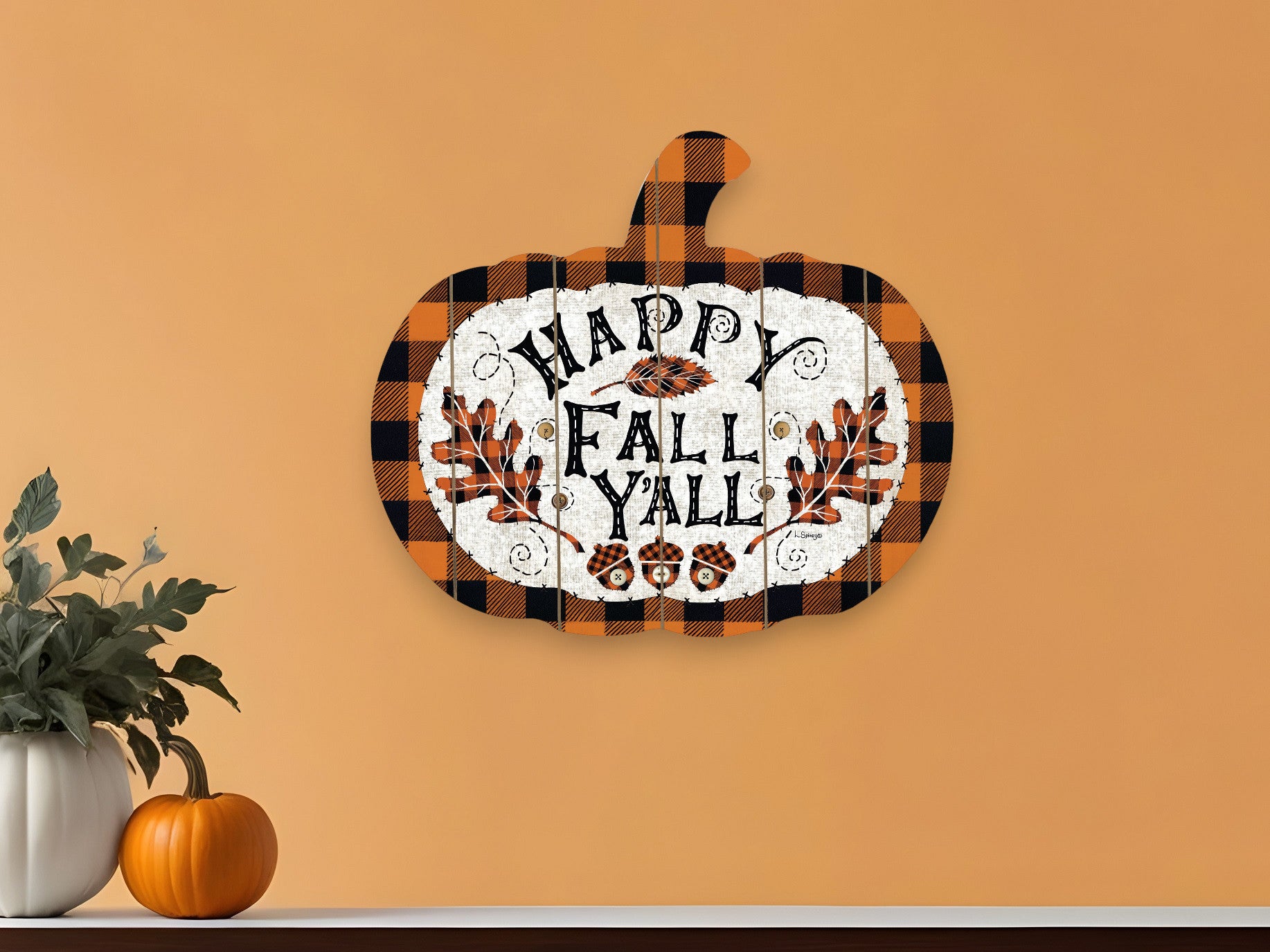 Happy Fall Yall Pumpkin sign