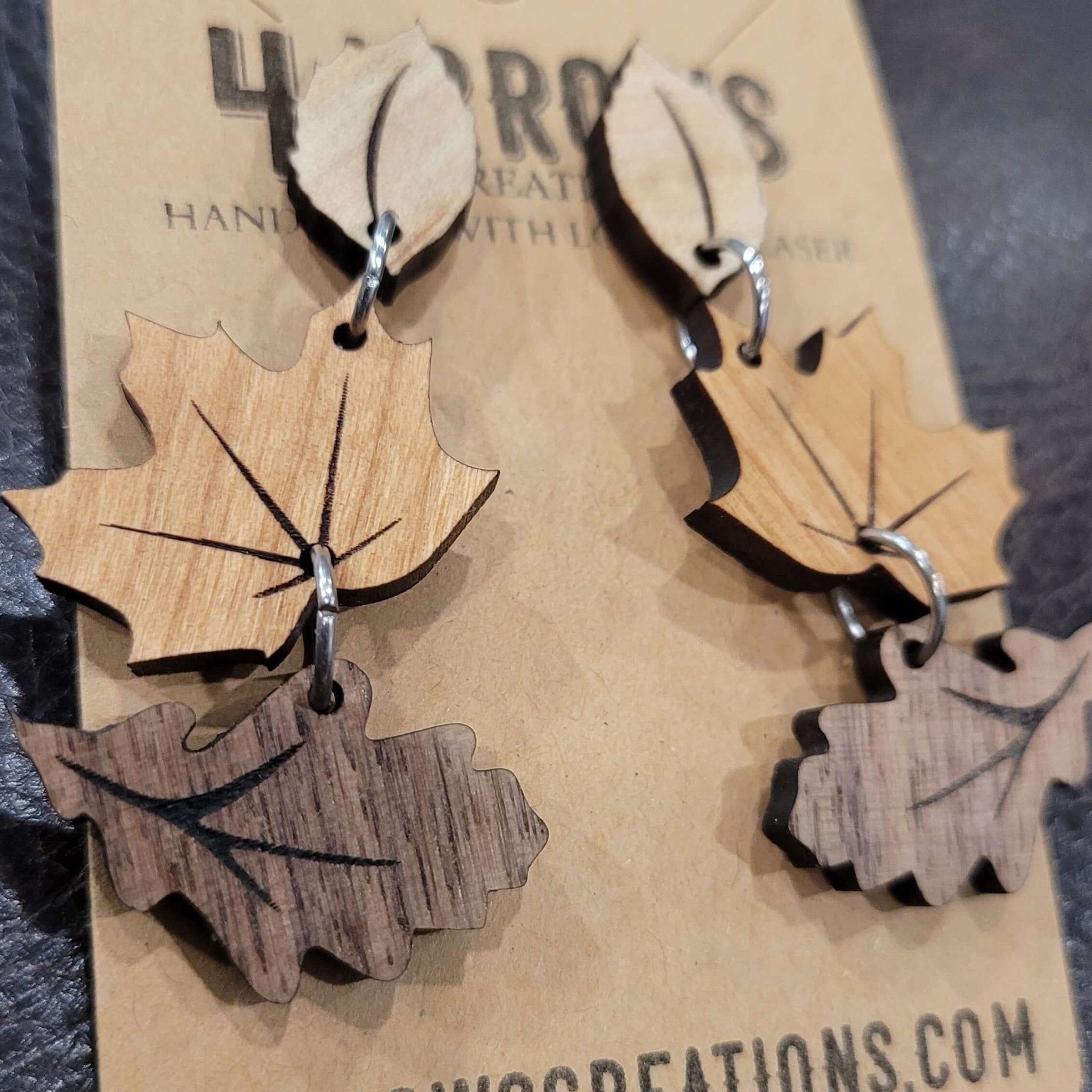 Fall Leaves Dangle Earrings - 4 Arrows Creations