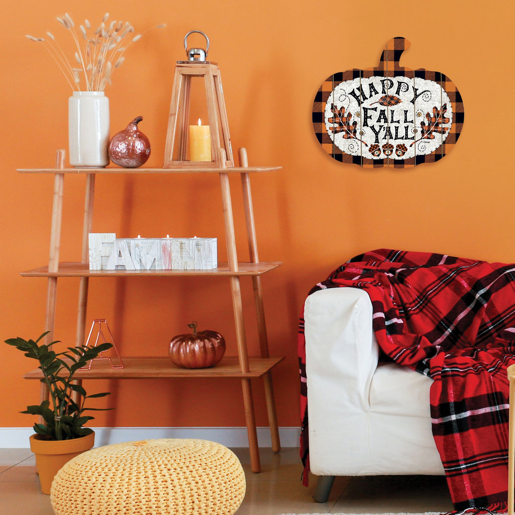 Happy Fall Yall Pumpkin sign