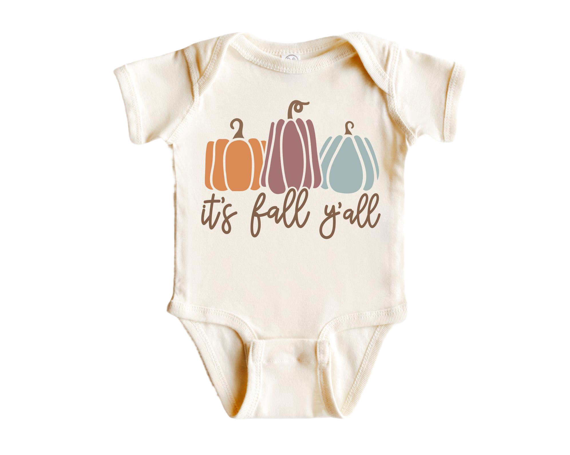 Its Fall Yall Pumpkin - Baby Boy/Girl Clothes Infant Bodysuit Funny Cute Newborn
